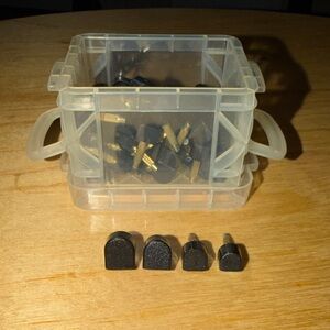 31 Pair of Black High Heel Replacement Tips